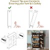 CuisinSmart 3 Tier Free Standing Shoe Cabinet with Natural Rattan, Shoe Organizer with Adjustable Shelves, Narrow Shoe Rack for Hallway, Cherry - 4 of 4