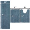 BAGOKIE 3 Piece Chenille Bathroom Rug Set - 2 of 4