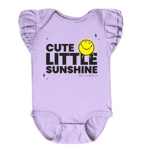 The Juniper Shop SmileyWorld Cute Little Sunshine Flutter Sleeve Bodysuit - 1 of 4
