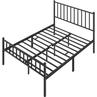 Yaheetech Metal Platform Bed Frame with Spindle Headboard and Footboard