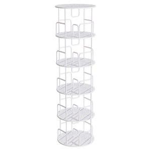 JANSNO 5-Tier 360° Revolving Bookshelf, Vertical Storage Organizer for Bedroom & Living Room - 1 of 4