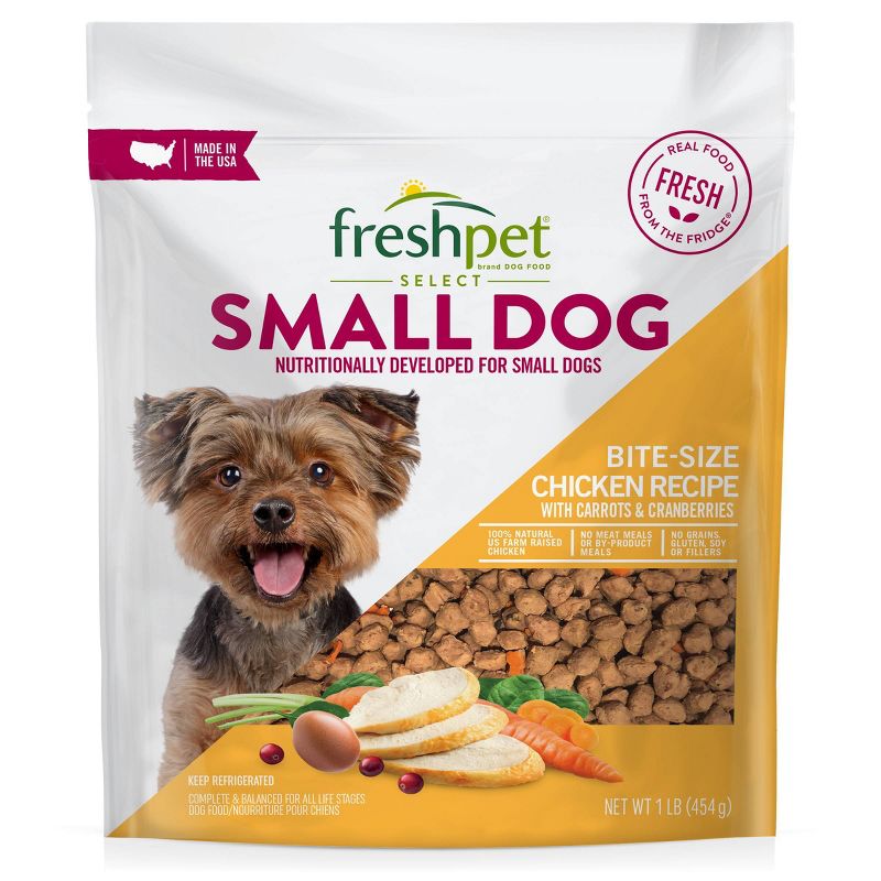 Freshpet Select Grain Free Small Wet Dog Chicken and Vegetable Recipe Refrigerated Wet Dog Food - 1lb, 1 of 6