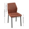 NicBex Dining Chair Set of 4 PU Leather Living Room Armless Chair with Metal Legs - 3 of 4