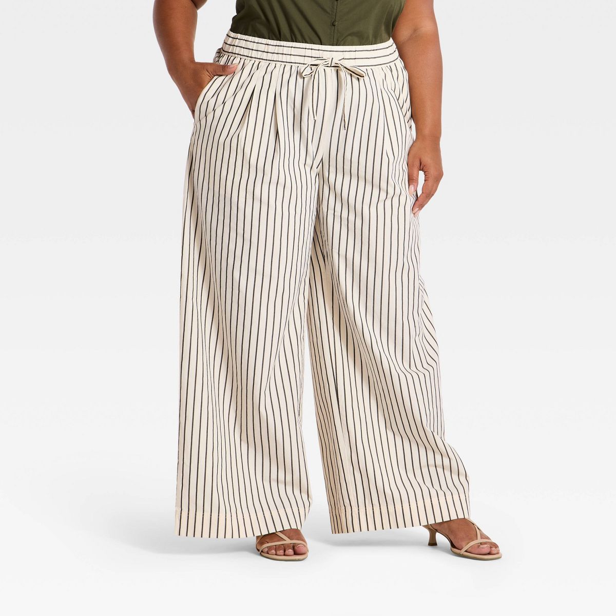 Women's Pull-On Twill Pants - A New Day™ - thumbnail 7