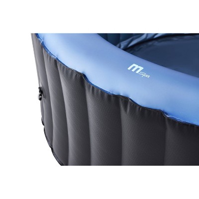 Charcoal Gray Inflatable 6-Person Outdoor Hot Tub with Thermal Cover