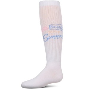 Memoi Girls Soft Stretch Cotton Ribbed "More Summer" Knee Socks - 1 of 3