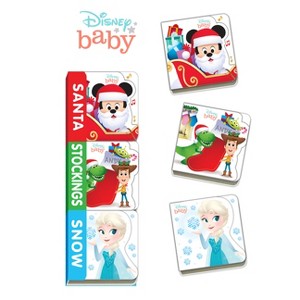 Disney Baby: Santa, Stockings, Snow - (Teeny Tiny Books) by  Disney Books (Board Book) - 1 of 1
