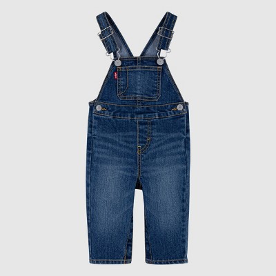 Levi's® Baby Denim Overalls - Medium Wash 6M