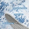 Modern Abstract Runner Rug - Washable, Stain-Resistant, Non-Slip Backing, Low Pile, for Kitchen or Hallway - 4 of 4