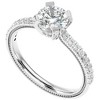 Pompeii3 1 1/2Ct Diamond & Moissanite Halo Engagement Ring in 10k Gold - 4 of 4