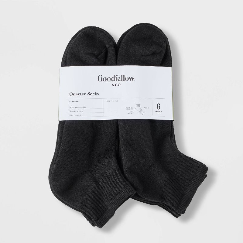 Men's Odor Resistant Quarter Socks 6pk - Goodfellow & Co™ 6-12, 2 of 6