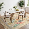 Abynow Diamond Distressed Persian Style Washable Indoor Rug - 3 of 4