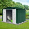 CAVINAS 6*8ft Outdoor Storage Shed Durable Metal Garden Shed with Double Doors, for Garden Tools and Equipment - 3 of 4