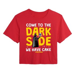 Women's - Star Wars - Come To The Dark Side Cropped Graphic T-Shirt - 1 of 4