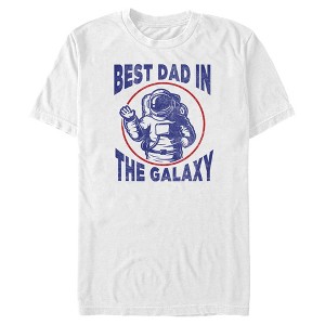 Men's Lost Gods Best Dad in the Galaxy Astronaut Distressed T-Shirt - 1 of 4