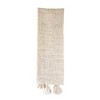 Hand Woven Tasseled Throw Blanket Cream Polyester by Foreside Home & Garden - 4 of 4