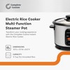 Complete Cuisine 10-Cup Instant Electric Rice Cooker with Stainless Steel Pot, Compact Design, Multi-Function Steamer and Slow Cooker, 10-Cup, Silver - image 2 of 4