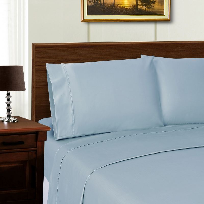 1000 Thread Count Lyocell-Blend Solid Deep Pocket Luxury Bed Sheet Set by Blue Nile Mills, 1 of 5