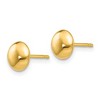 Black Bow Jewelry 6mm Polished Half Ball Post Earrings in 14k Yellow Gold - 2 of 4