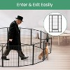 Fence with Anti-Rust Coating, Metal Heavy Portable Foldable Dog Pen for Dogs RV Camping - 3 of 4