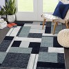 Acekool Washable Runner Rug 2x6: Non-Slip Low Pile Geometric Rug for Hallway, Kitchen, Laundry – Ash Gray, Machine Safe - 3 of 4