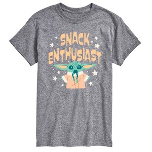 Men's - Star Wars - The Mandalorian Snack Enthusiast Grogu Short Sleeve Graphic T-Shirt - 1 of 4