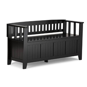 WyndenHall Normandy Solid Wood Entryway Storage Bench - 1 of 4