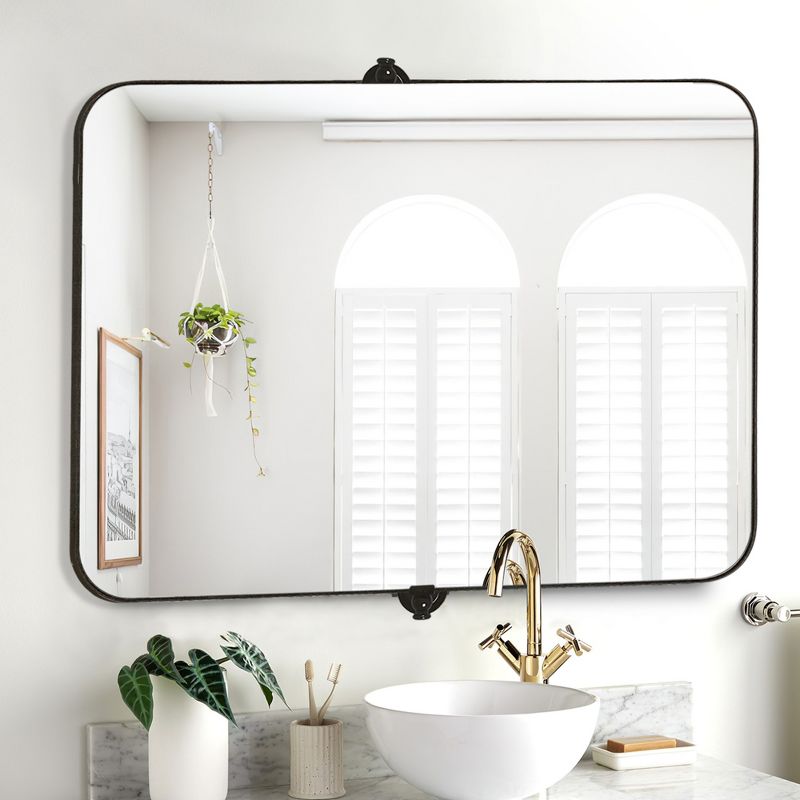 Neutypechic Metal Frame Pivot Bathroom Vanity Mirror, 4 of 8