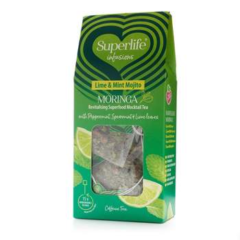 Superlife Infusions Superfood Moringa Infused Tea Lime Mint Mojito, 15 Bags