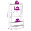 vidaXL Coat Rack with Shelves 110 x 40 x 180 cm in Bamboo, Coat Rack with Shelf, Coat Rack with Shelf, Coat Rack with Shelf - 3 of 4