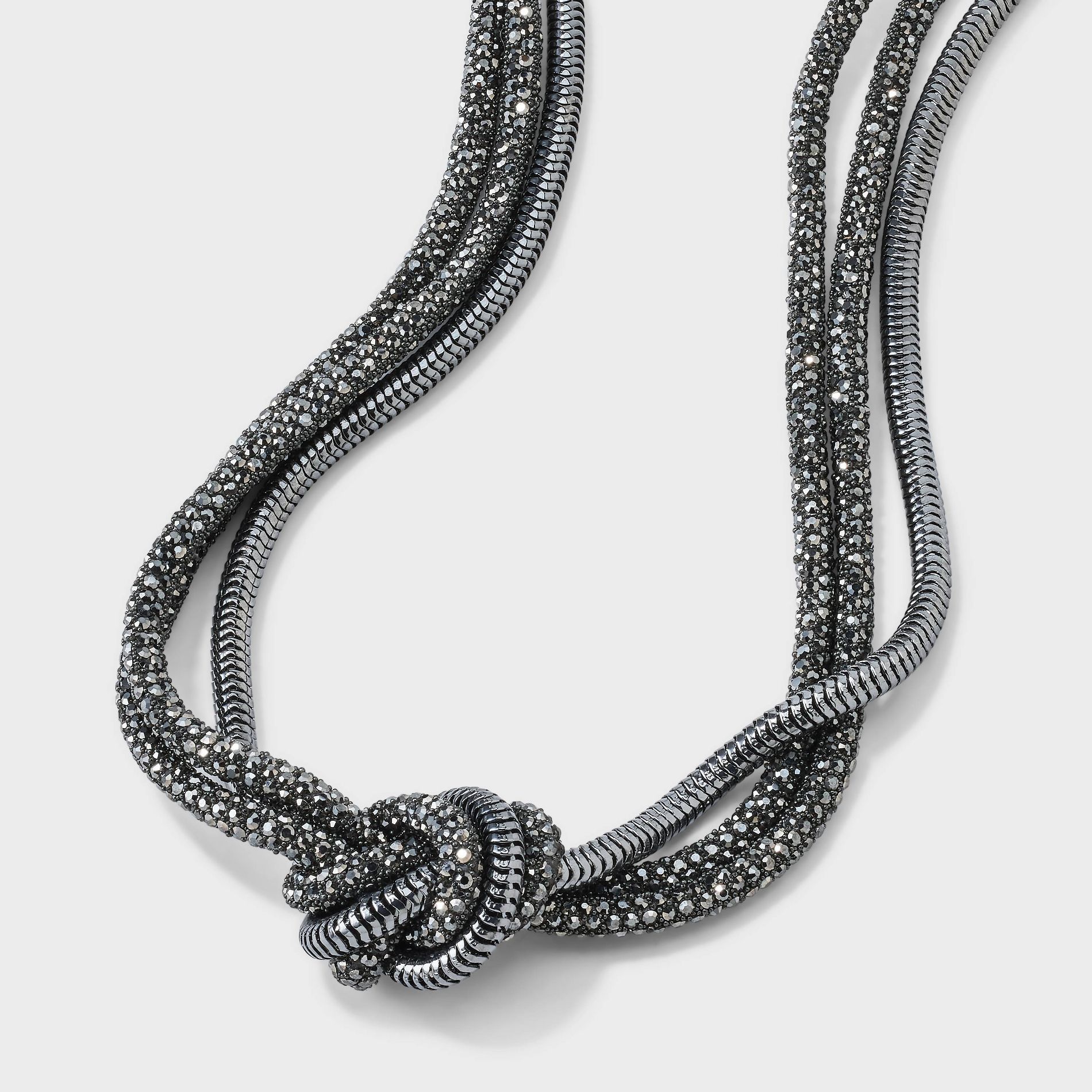 Twisted Knot Necklace - A New Day™ Black