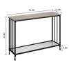 Jojoka Console Table, Sofa Tables Narrow Entryway Table with Glass Shelf and Metal Frame - 4 of 4