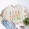 Simply Sage Market Women's Graphic Sweatshirt Happy Easter Pastel Bunnies - 2 of 2