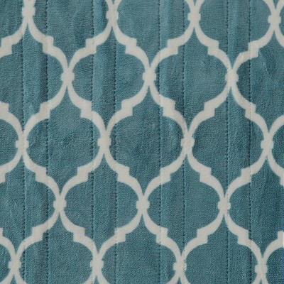 Teal Ogee Oversized Electric Heated Throw Blanket 60x70"