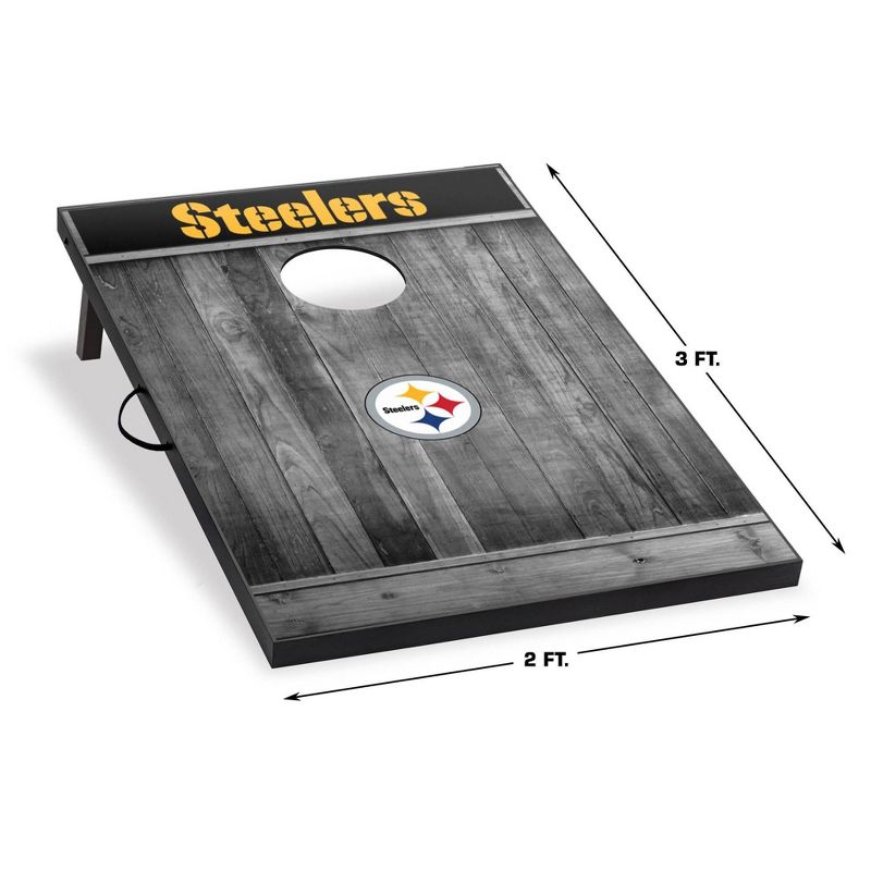 NFL Pittsburgh Steelers 2&#39;x3&#39; Cornhole Board - Gray, 3 of 8