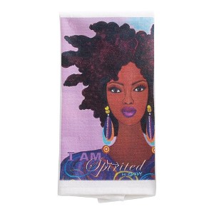 18x28 Inch Cotton Hand Towel – I AM SPIRITED Print by Manual Woodworkers and Weavers - 1 of 3
