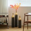 KTMBDW Tall Vases for Floor: 34.2/30.3/24.8in Metal Handmade Flower Holder Decorative Vase Set of 3 Modern Honeycomb Texture for Living Room Corner - 3 of 4