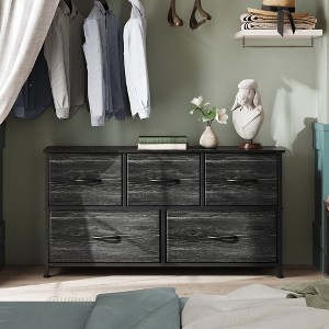 Fabric Dresser for Bedroom, Wide 5-Drawer Chest of Drawers with Storage Organizer Unit - 1 of 4