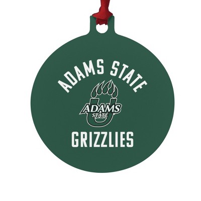Adams State University Grizzlies Logo Aluminum Holiday Christmas Tree Ornament