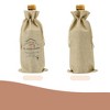 Unique Bargains Key Wine Glass Pattern Wine Bags with Drawstrings Khaki 1 Pc - 4 of 4