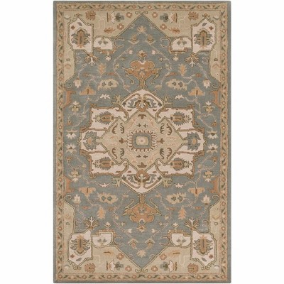 Mark & Day Roblin 5'x8' Rectangle Tufted Indoor Area Rugs Medium Gray: Handmade Wool, Stain-Resistant, Traditional Style