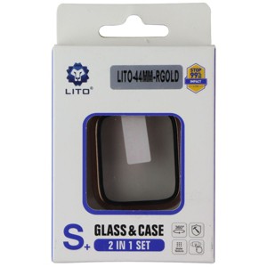 LITO S+ Glass & Slim Case for Apple Watch Series SE/6/5/4 (44mm) - Rose Gold - 1 of 1