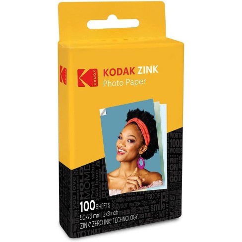 Kodak 2x3” Premium Zink Photo Paper - 100 Sheets Sticky Backed