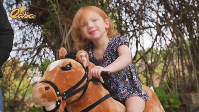 Qaba Durable Kids Plush Spring Style Horse Bouncing Rocker