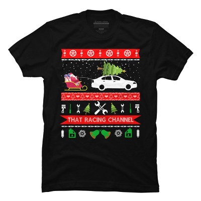 Men's Design By Humans Christmas Car ugly sweatshirts By kikotee T-Shirt