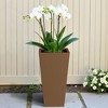 Lirago 1.25 ft. H x 1.25 ft. W Brown Rectangular Metal Raised Garden with Trellis Elevated Planter - 2 of 4