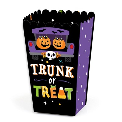 Big Dot of Happiness Trunk or Treat - Halloween Car Parade Party Favor Popcorn Treat Boxes - Set of 12