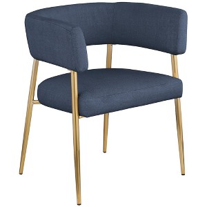 Meridian Furniture,Creston Durable Linen Textured Fabric Dining Chair - 1 of 4