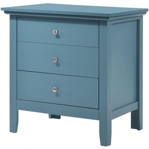 NicBex Nightstand with 3 Drawers Modern Wood Bedside Table with Handles for Bedroom,Sturdy and Durable - 1 of 4