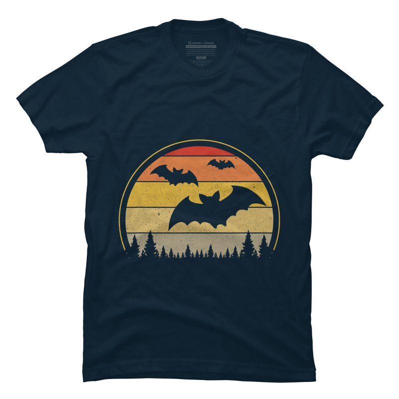 Men's Design By Humans Vintage Retro Vampire Bats Halloween Costume By Chos T-Shirt, 1 of 5